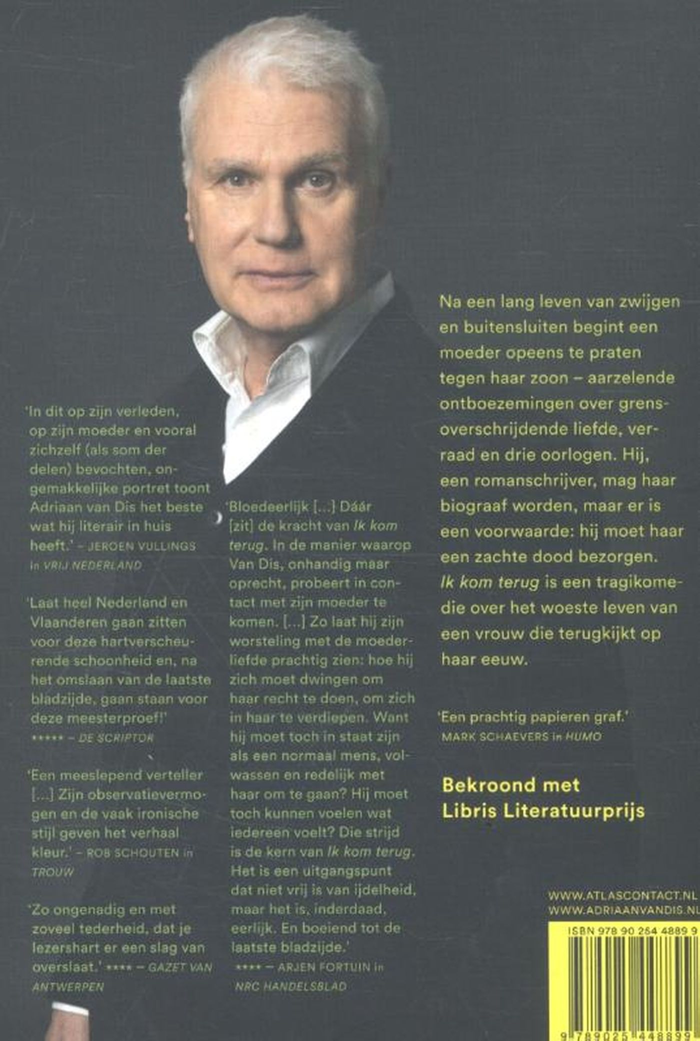 Achterkant van Ik kom terug