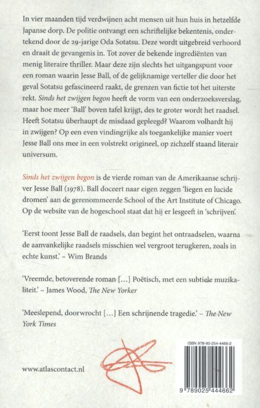 Achterkant van Sinds het zwijgen begon