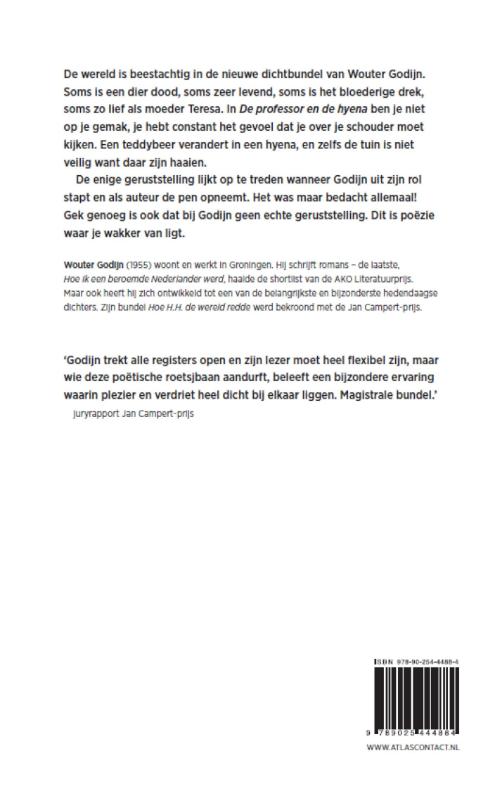 Achterkant van De professor en de hyena