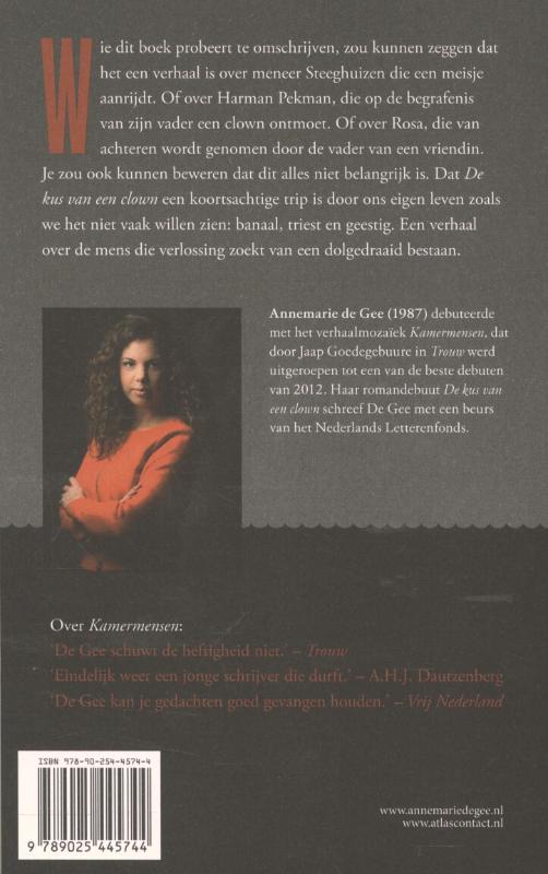 Achterkant van De kus van een clown