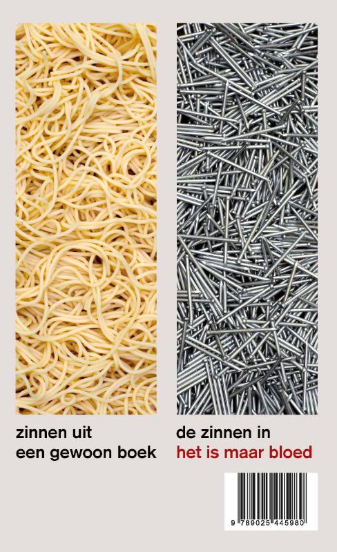 Achterkant van Het is maar bloed