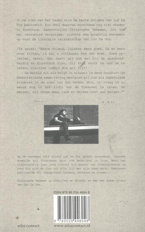 Achterkant van De roes van het heden
