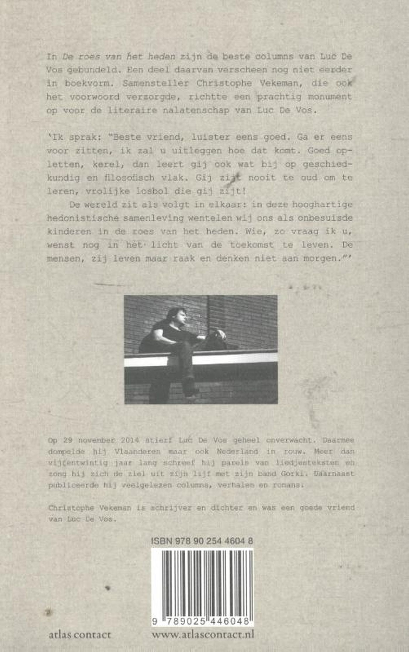 Achterkant van De roes van het heden