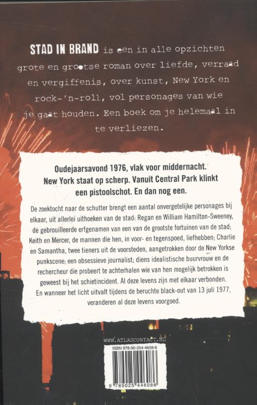 Achterkant van Stad in brand