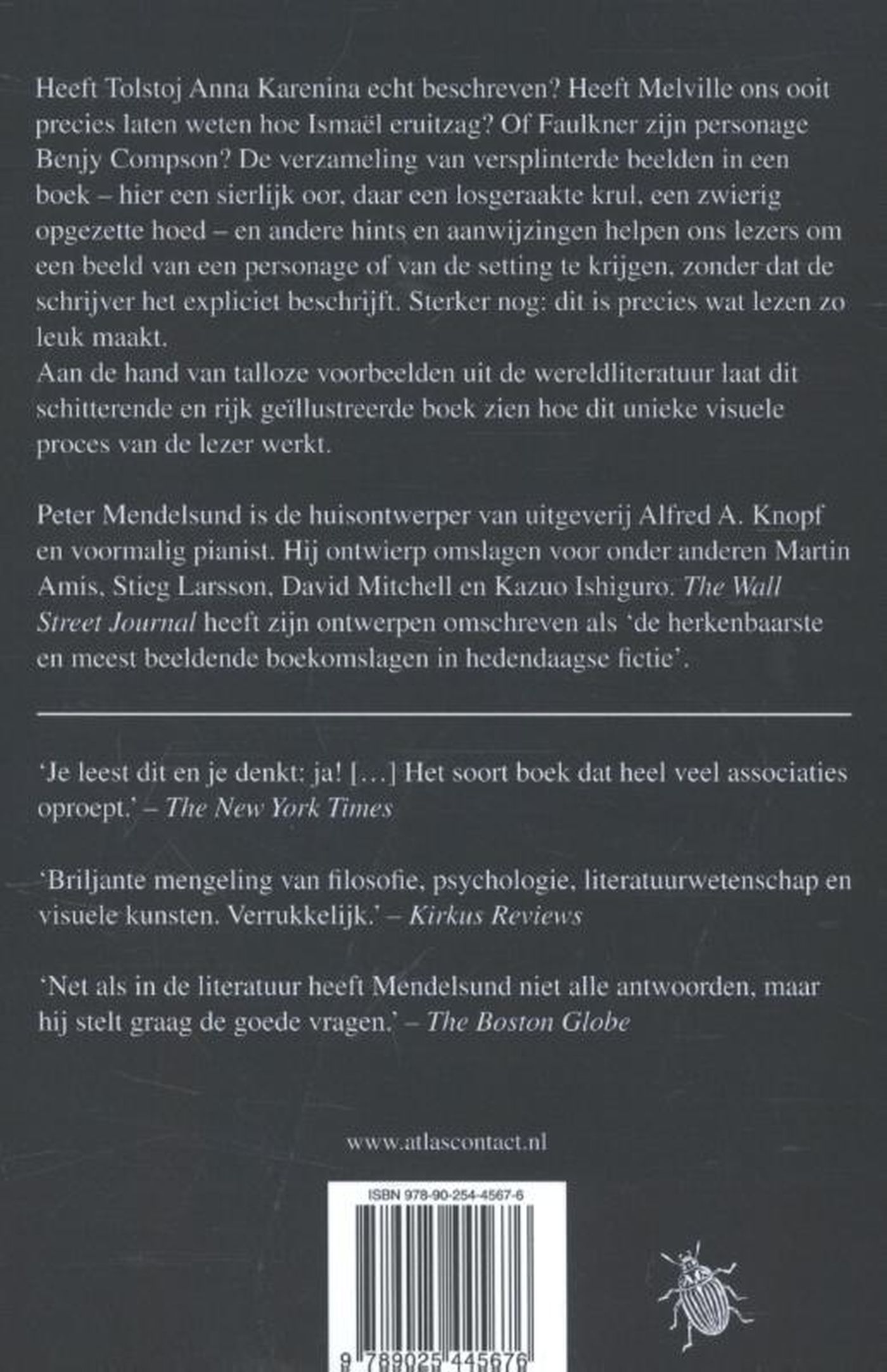 Achterkant van Wat we zien als we lezen
