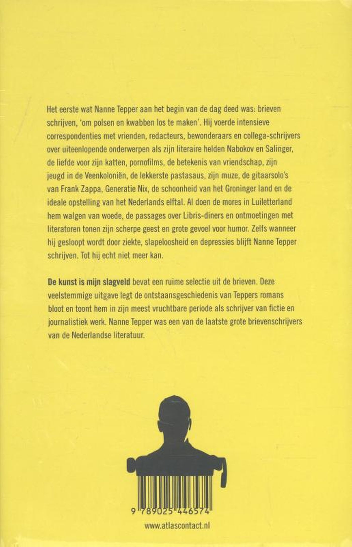 Achterkant van De kunst is mijn slagveld