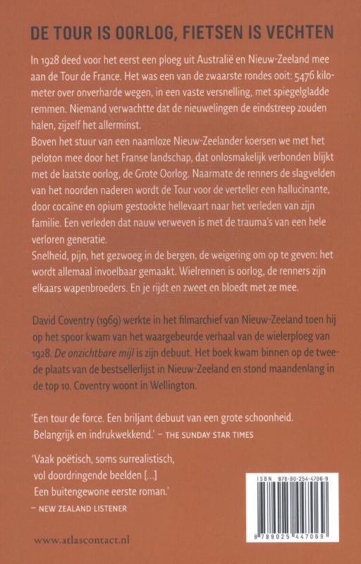 Achterkant van De onzichtbare mijl