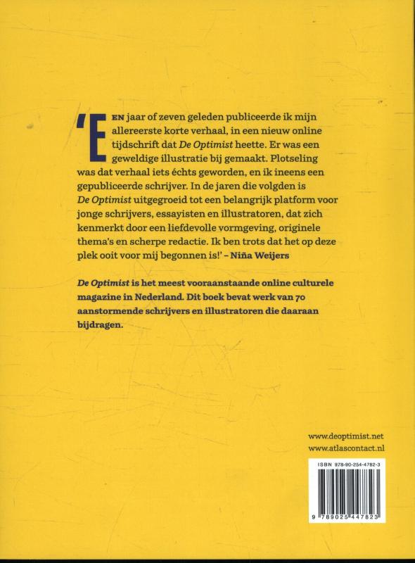 Achterkant van Handboek voor een optimistisch leven