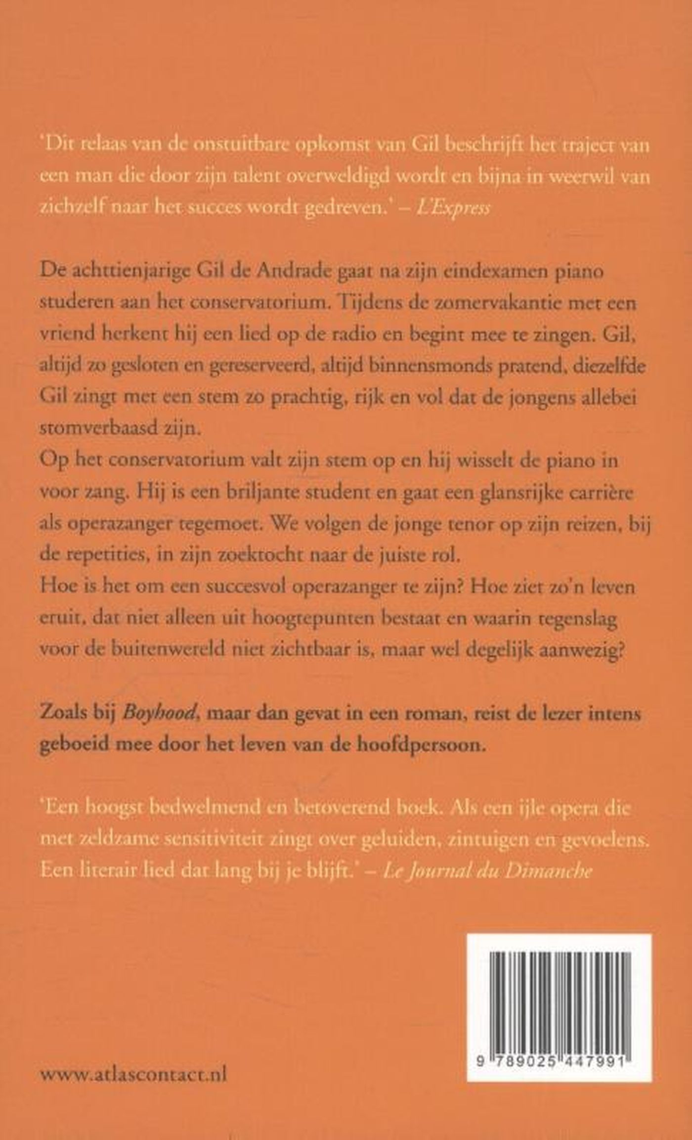 Achterkant van Het talent van Gil de Andrade