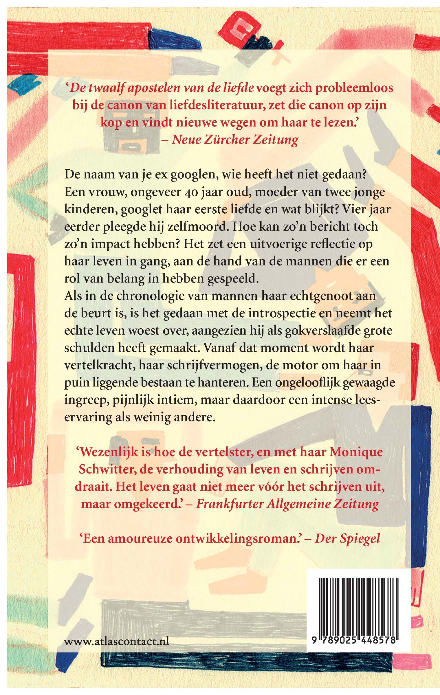 Achterkant van De twaalf apostelen van de liefde