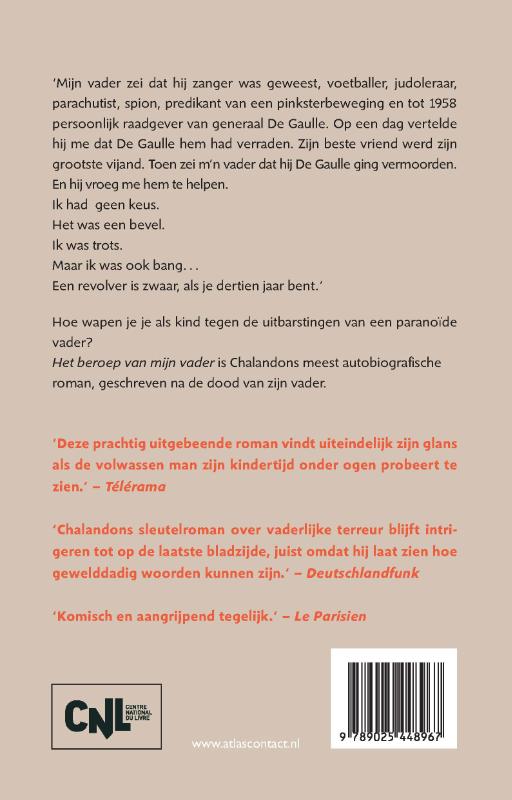 Achterkant van Het beroep van mijn vader
