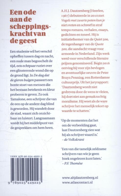 Achterkant van De dag dat de gieren buigen