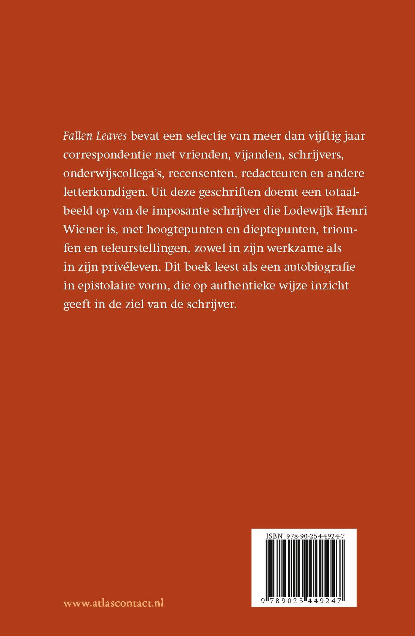 Achterkant van Fallen leaves