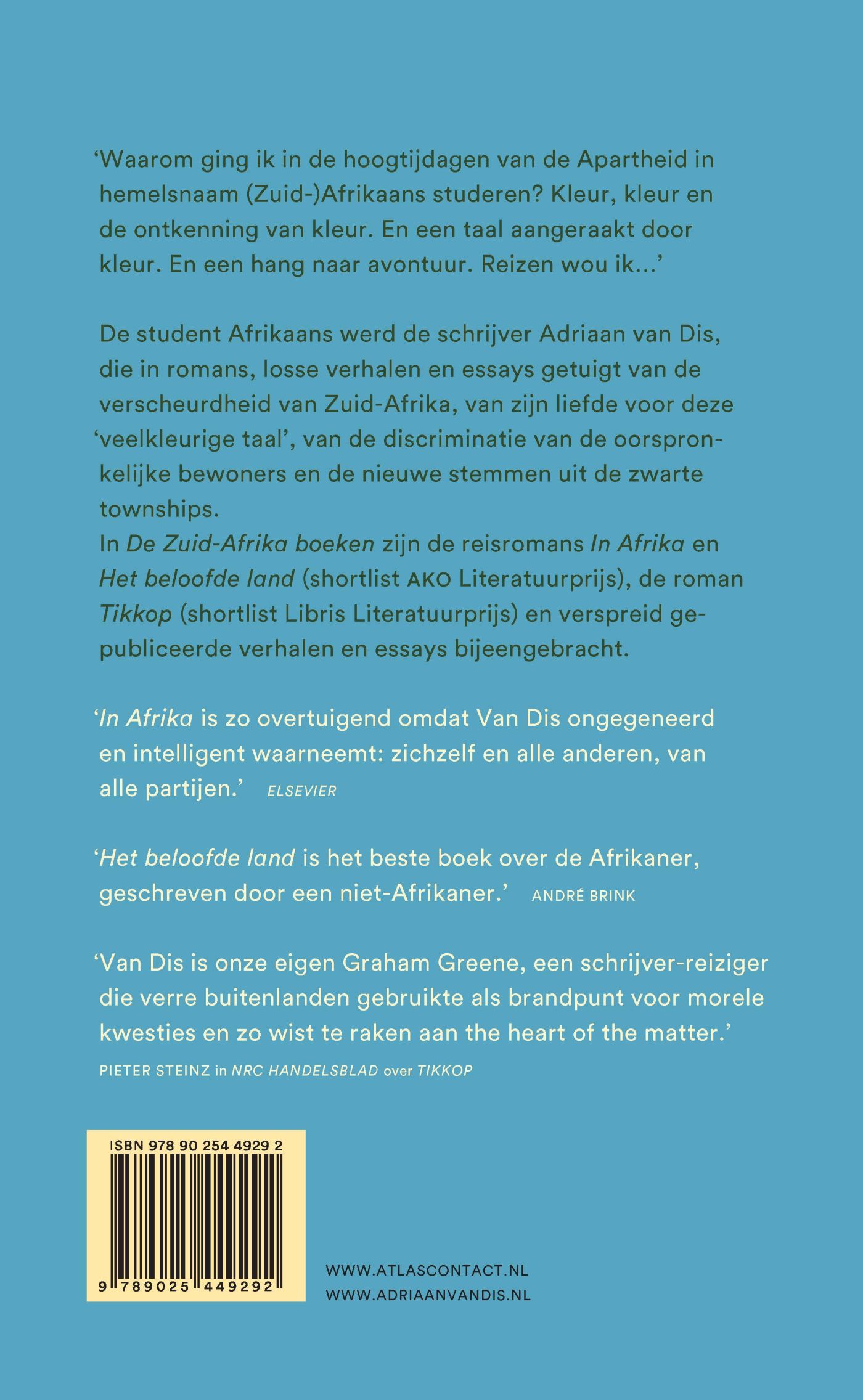 Achterkant van De Zuid-Afrika boeken