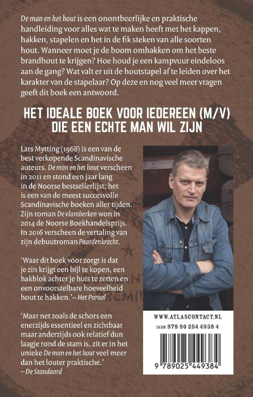 Achterkant van De man en het hout