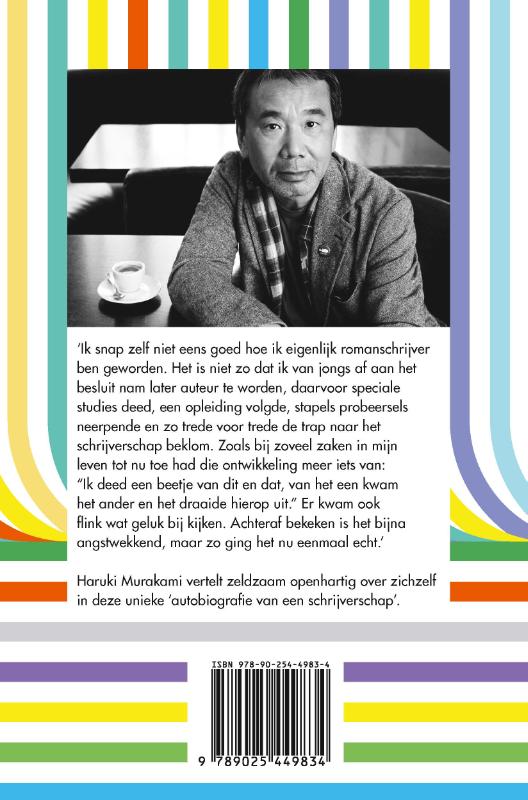 Achterkant van Romanschrijver van beroep