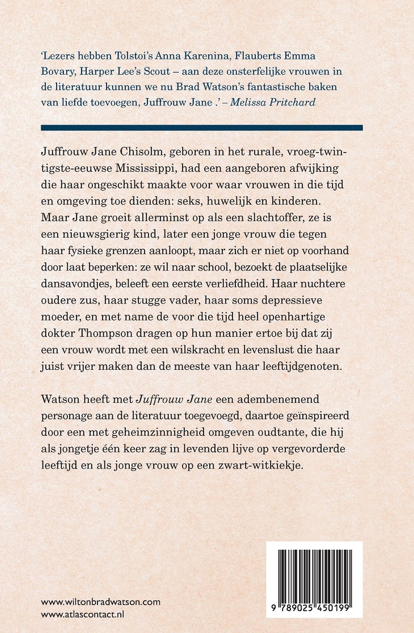 Achterkant van Juffrouw Jane
