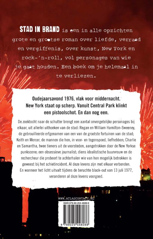 Achterkant van Stad in brand