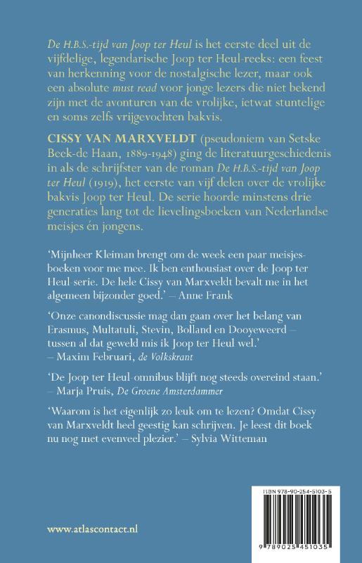 Achterkant van De H.B.S.-tijd van Joop ter Heul