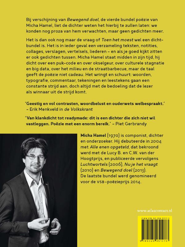 Achterkant van Toen het moest