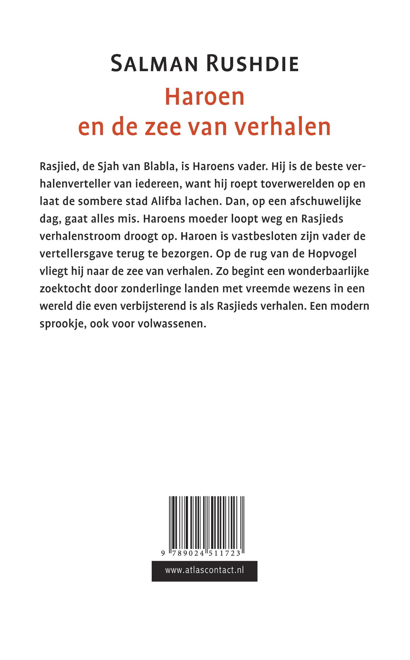 Achterkant van Haroen en de zee van verhalen