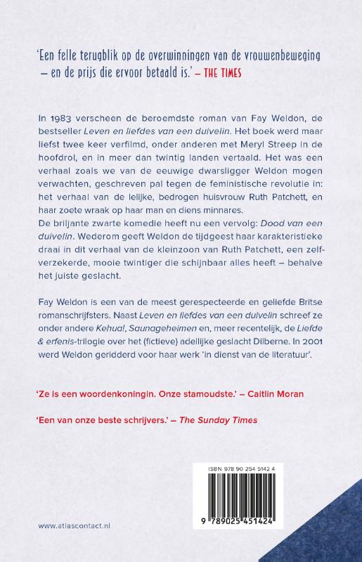 Achterkant van Dood van een duivelin