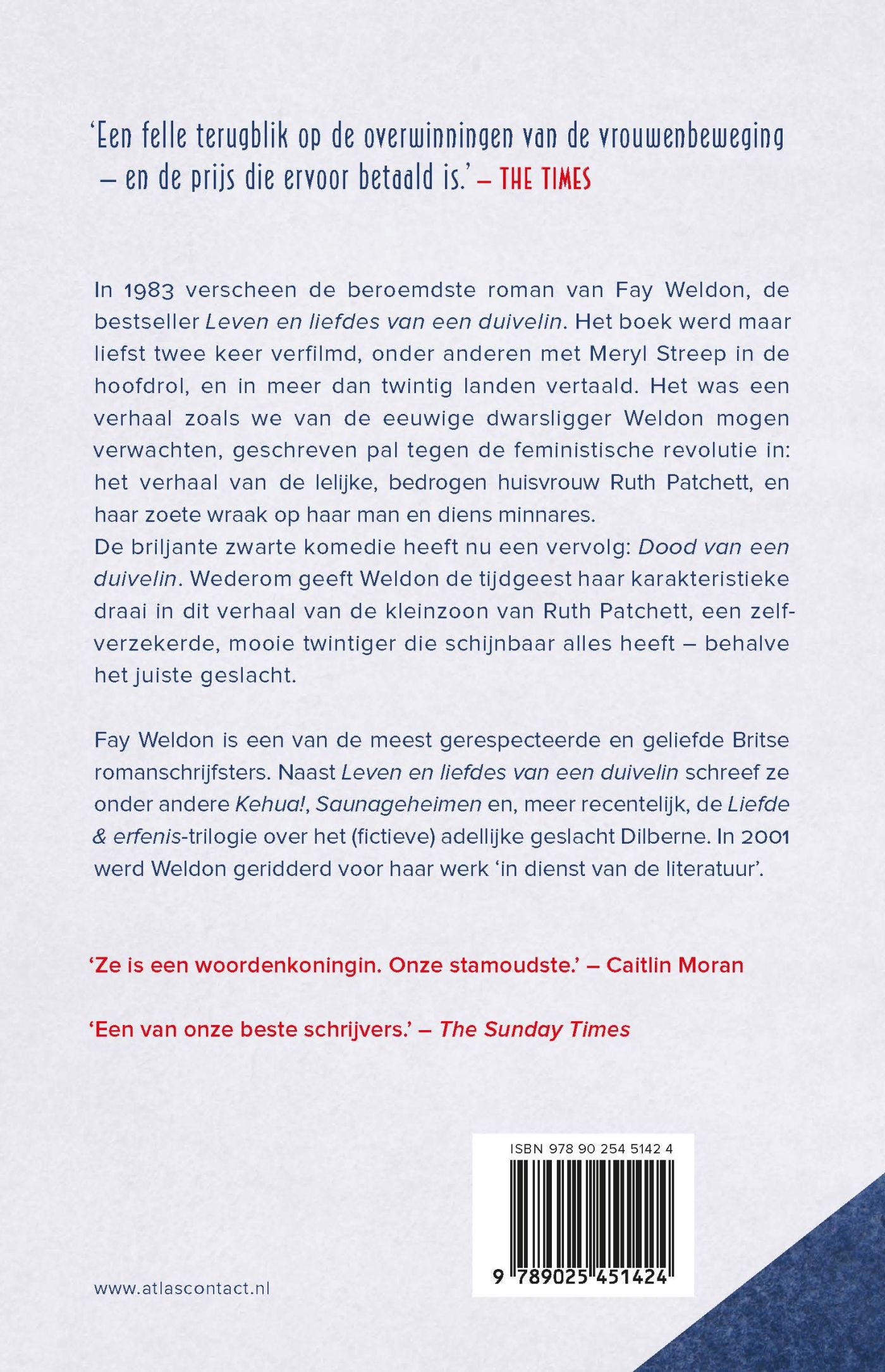 Achterkant van Dood van een duivelin