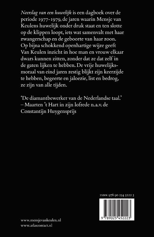 Achterkant van Neerslag van een huwelijk