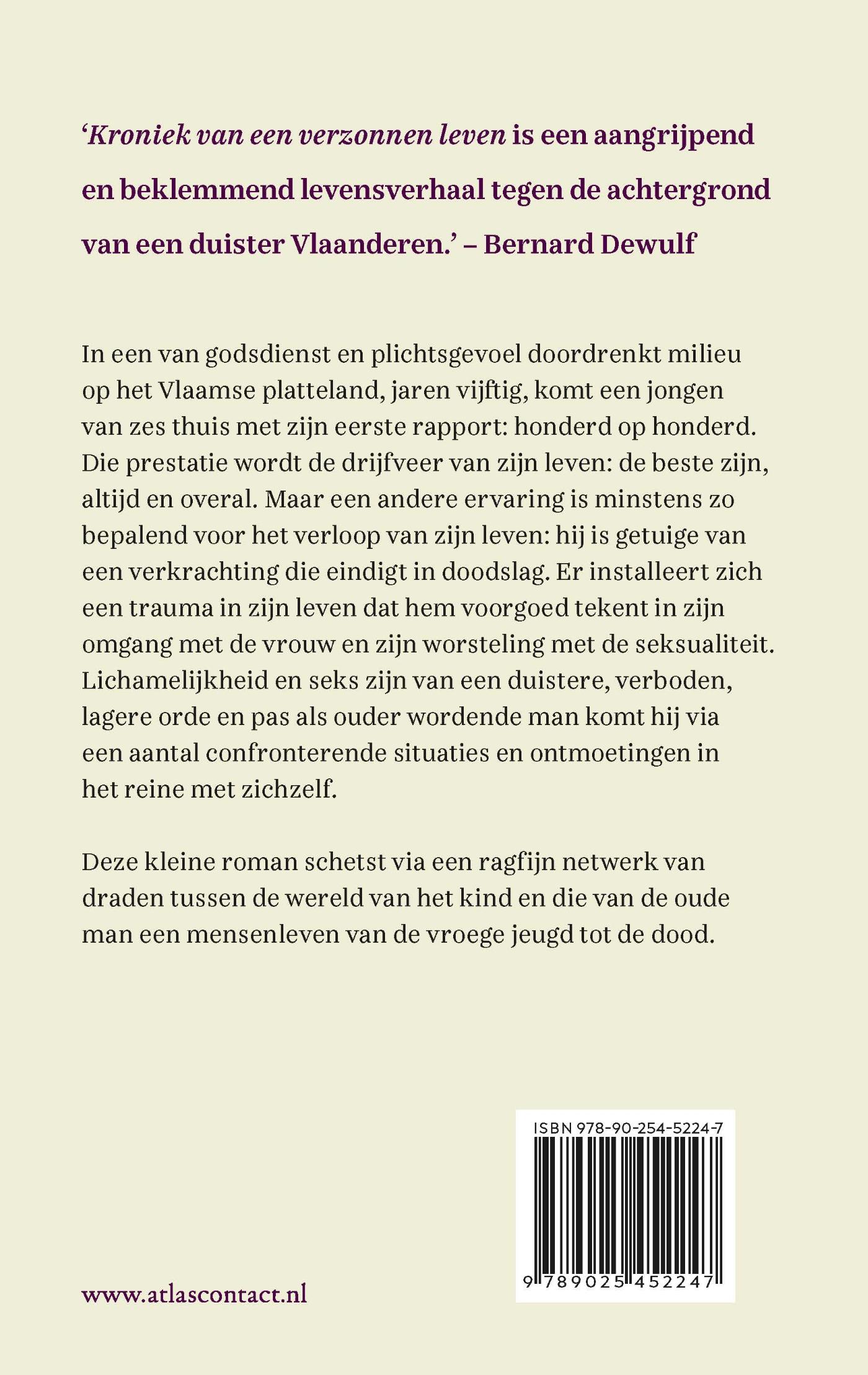 Achterkant van Kroniek van een verzonnen leven