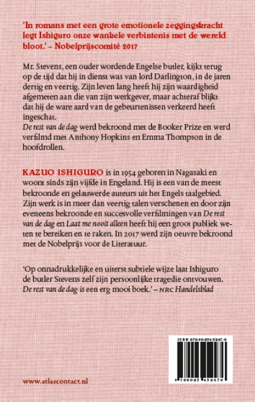 Achterkant van De rest van de dag