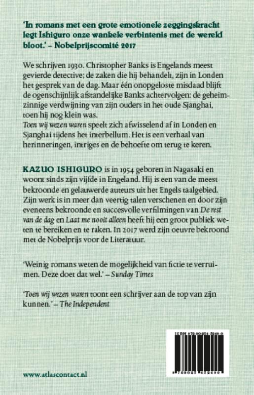 Achterkant van Toen wij wezen waren