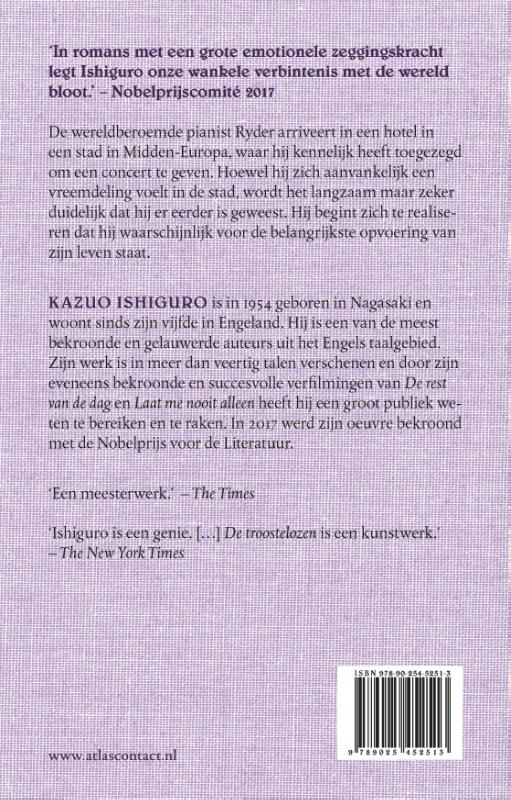 Achterkant van De troostelozen