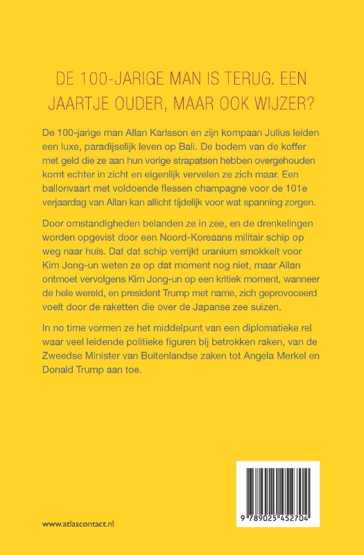Achterkant van De 100-jarige man die terugkwam om de wereld te redden