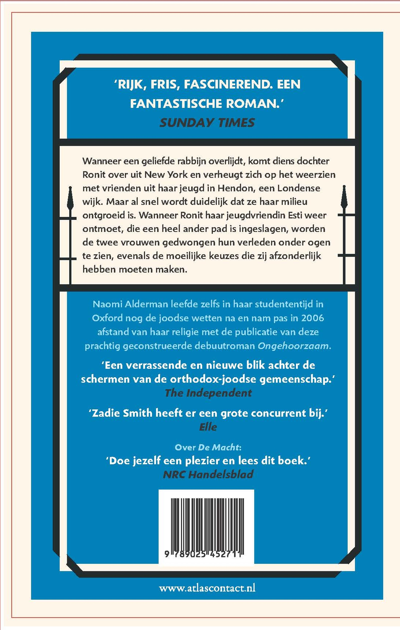 Achterkant van Ongehoorzaam
