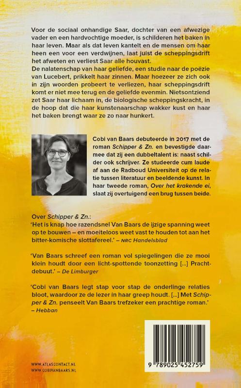 Achterkant van Over het krakende ei