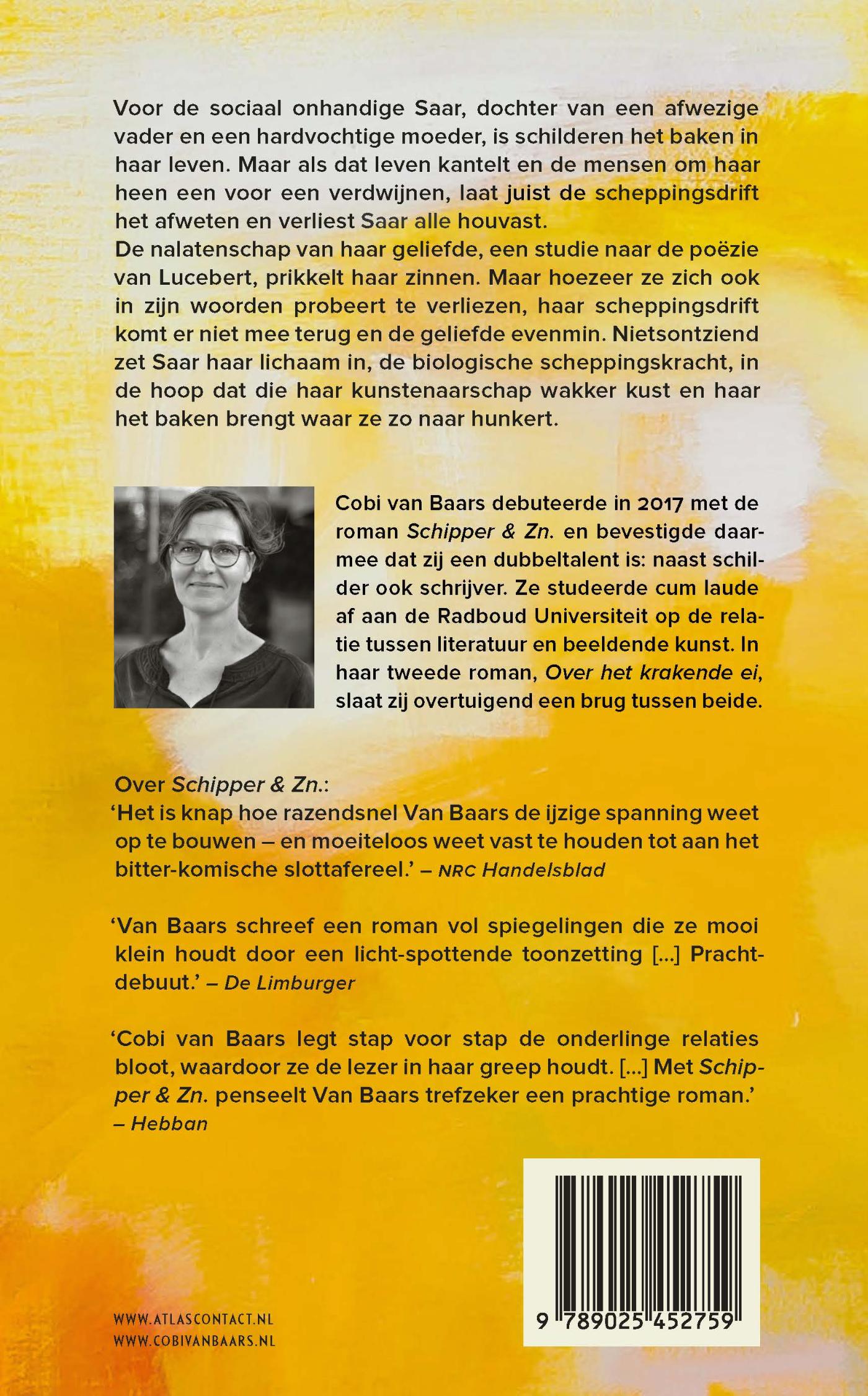 Achterkant van Over het krakende ei