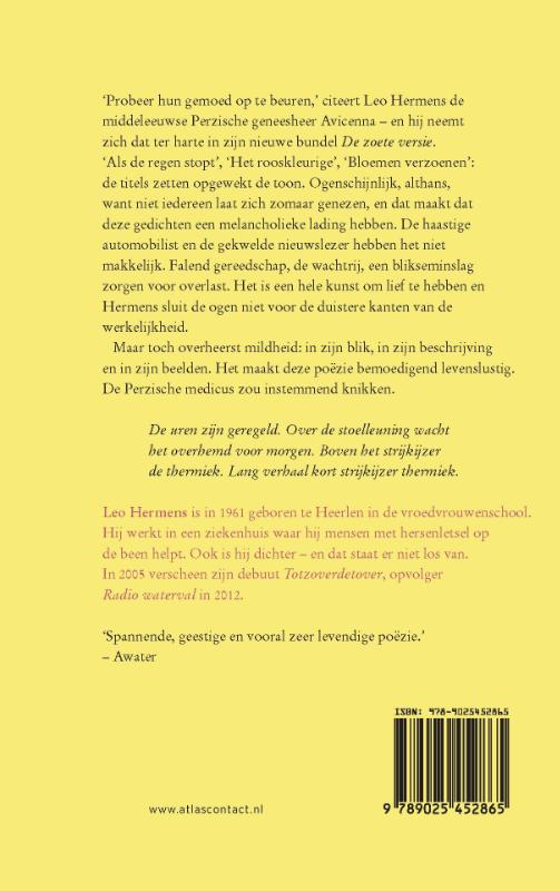 Achterkant van De zoete versie