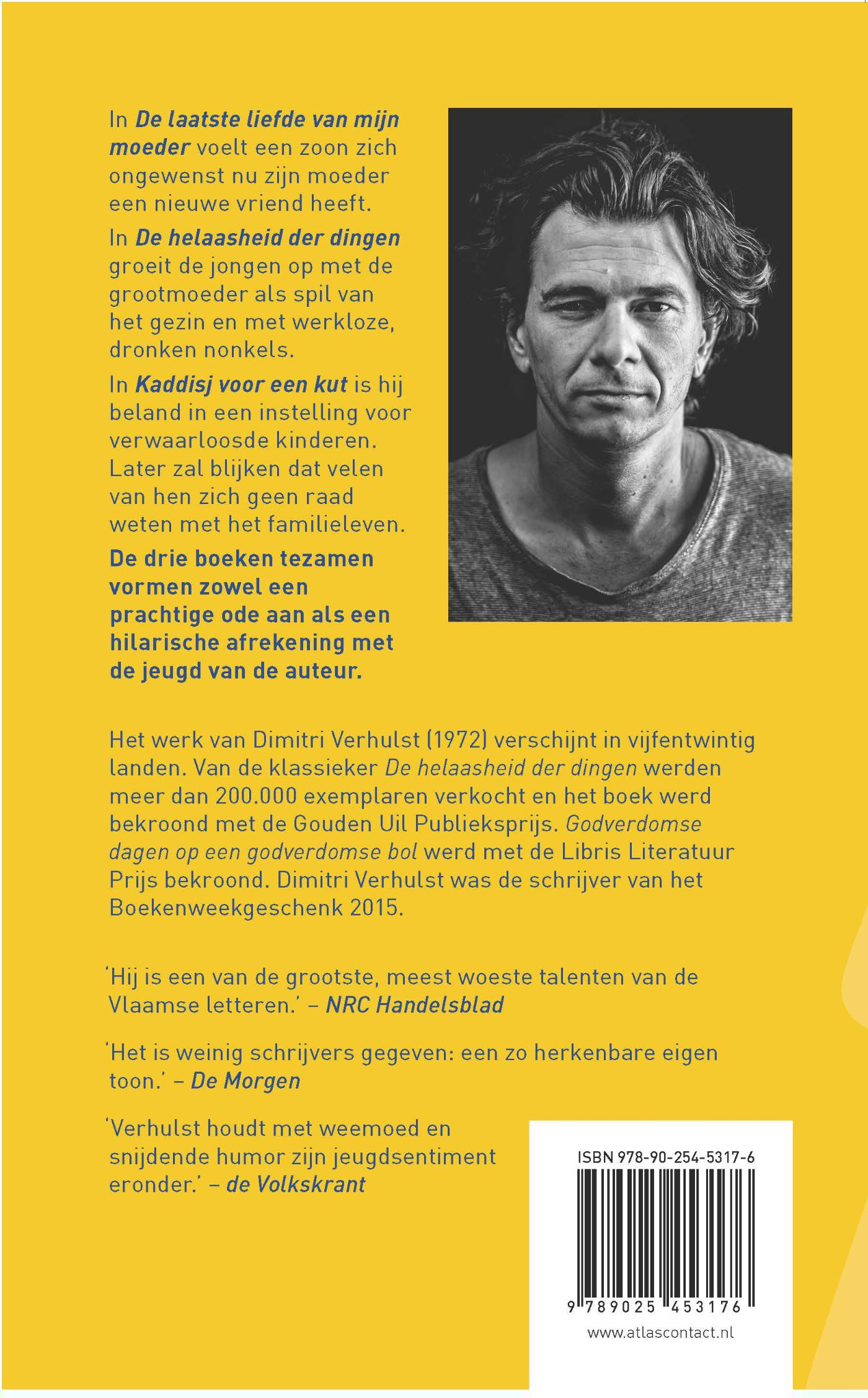 Achterkant van De laatste liefde van mijn moeder, De helaasheid der dingen, Kaddisj voor een kut