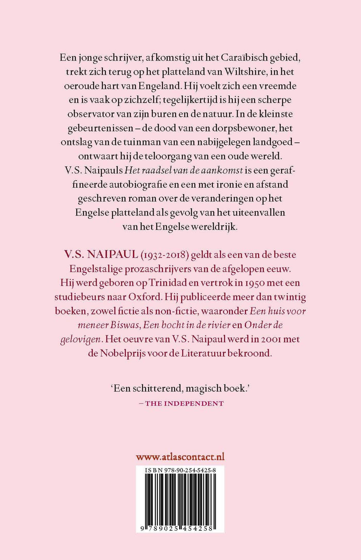 Achterkant van Het raadsel van de aankomst