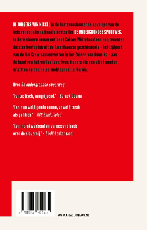 Achterkant van De jongens van Nickel