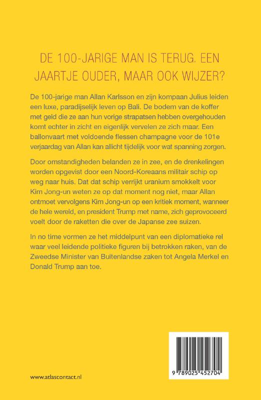 Achterkant van De 100-jarige man die terugkwam om de wereld te redden