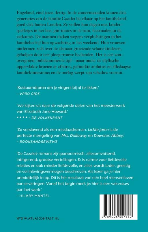 Achterkant van Lichte jaren