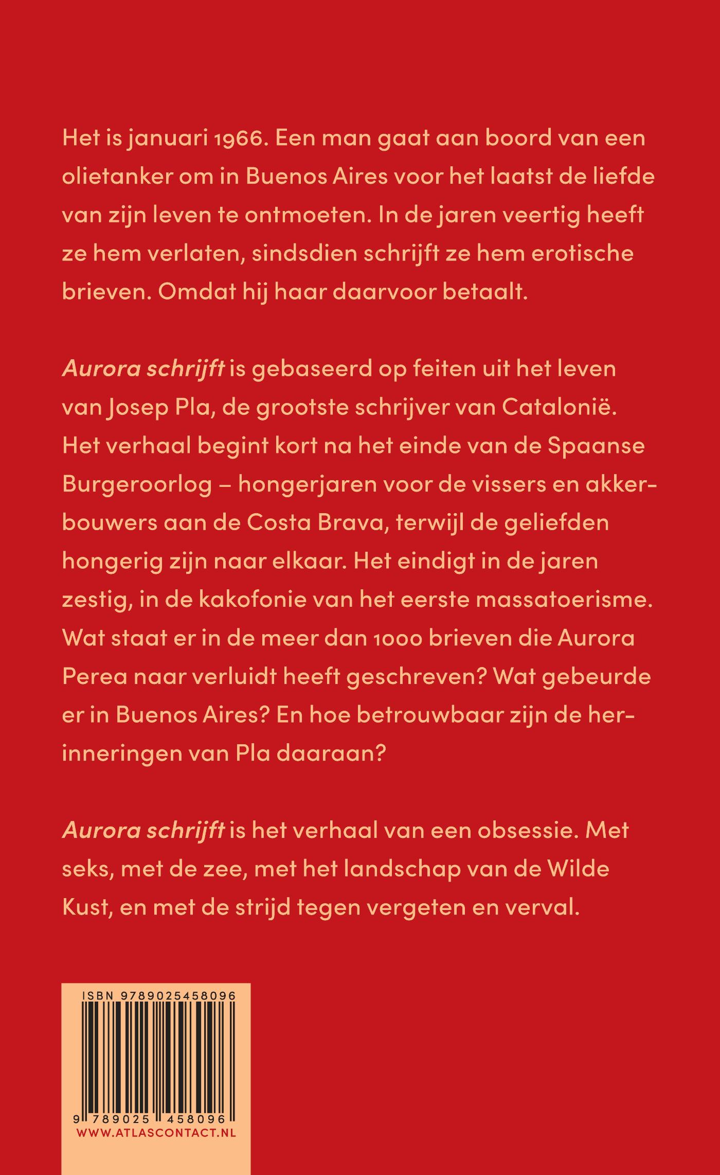 Achterkant van Aurora schrijft
