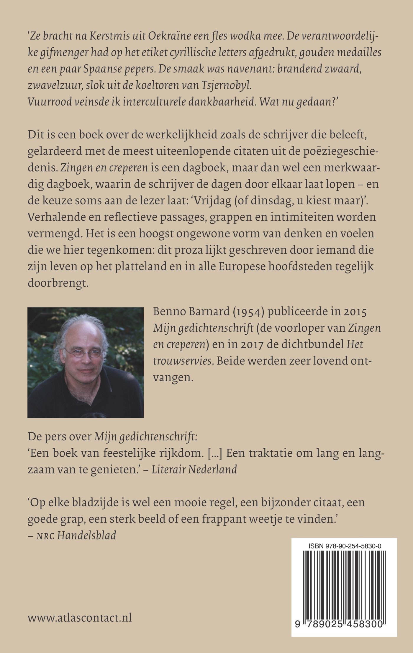 Achterkant van Zingen en creperen