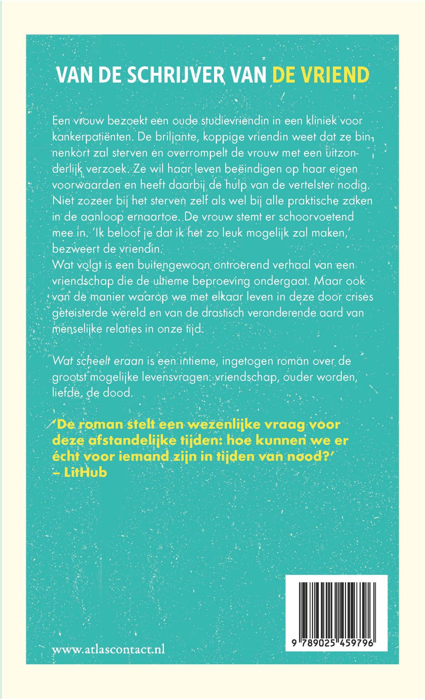 Achterkant van Wat scheelt eraan