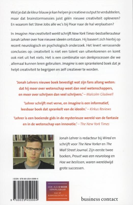 Achterkant van Imagine hoe creativiteit werkt