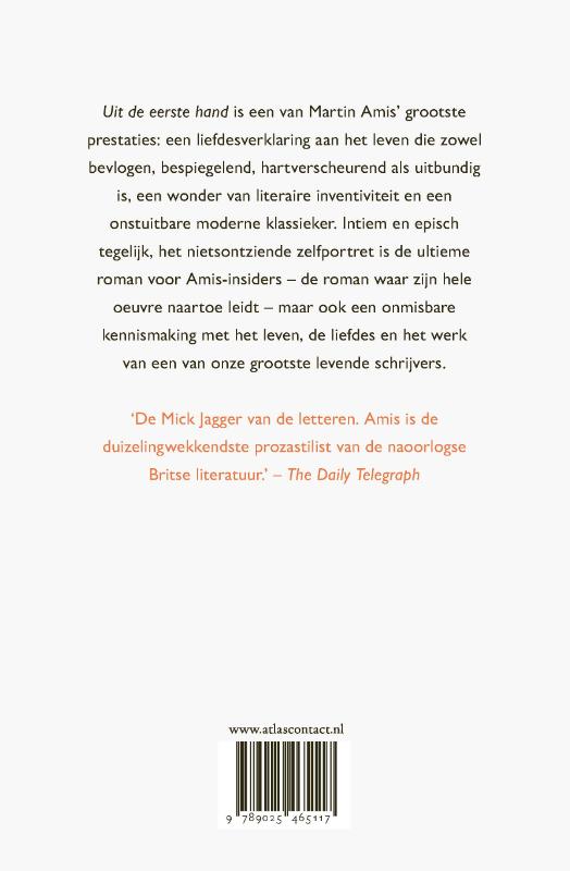 Achterkant van Uit de eerste hand