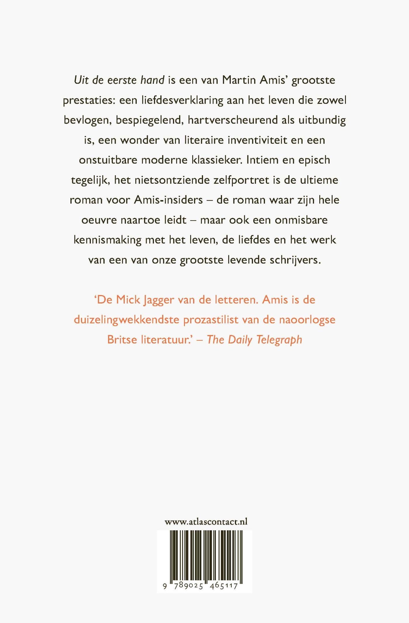 Achterkant van Uit de eerste hand