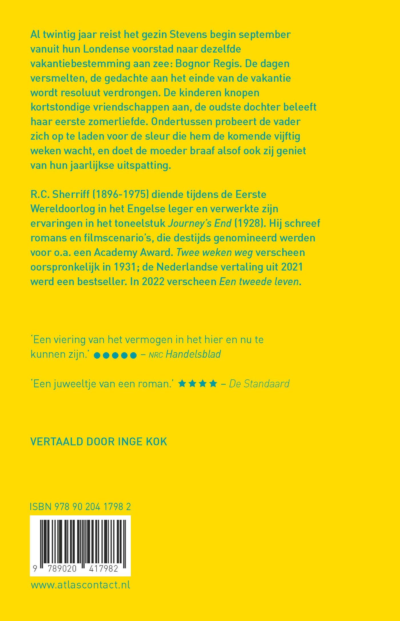 Achterkant van Twee weken weg