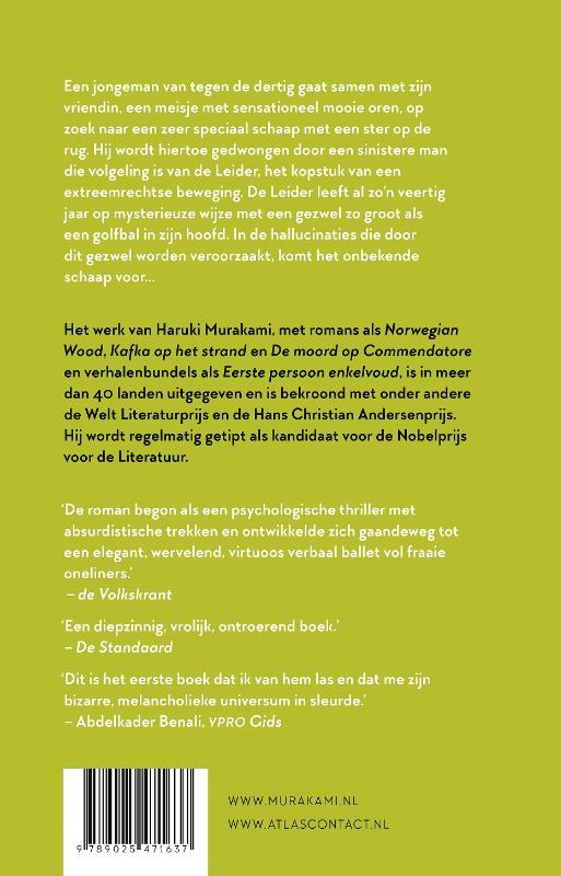 Achterkant van De jacht op het verloren schaap